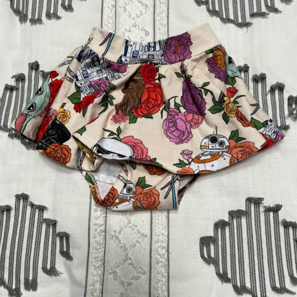 Wild Rich Kids Star Wars Darth Vader Chewbacca Crop Top and Skirted Bummies - Picture 3 of 5